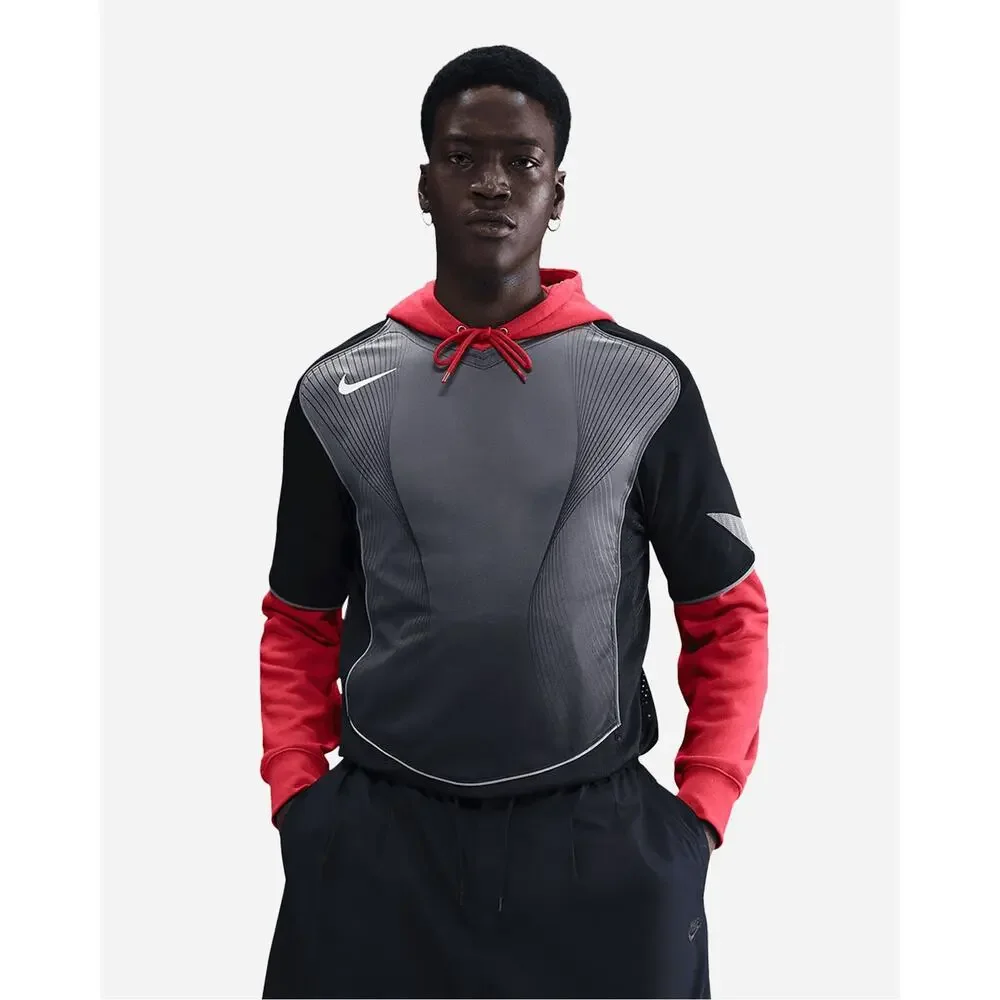 Mens Size L Nike Soccer Jersey 90 Dri-FIT Gym Training Black Gray HV1178-010